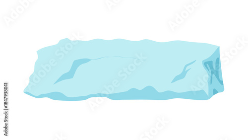 Illustration of a floating iceberg