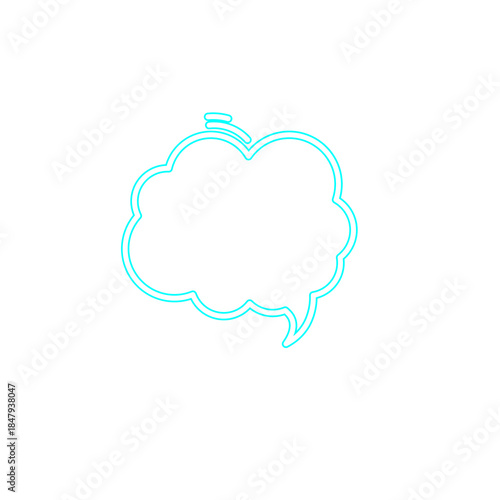 Neon Comic Bubble Text