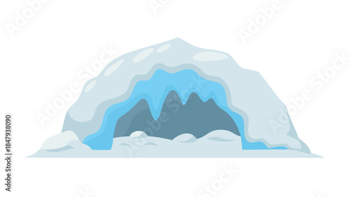 Icy mountain cave