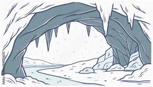 Winter wonderland ice cave