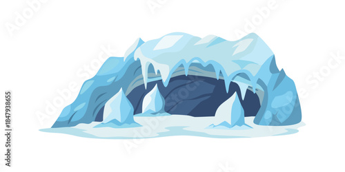 Icy mountain landscape