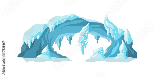 Icy mountain range