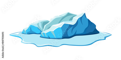 Iceberg floating in water