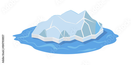 Iceberg floating in ocean