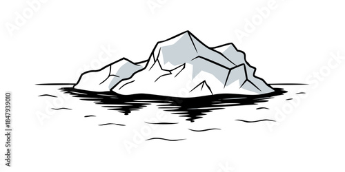 Iceberg floating in water