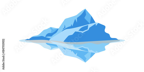 Iceberg floating in water