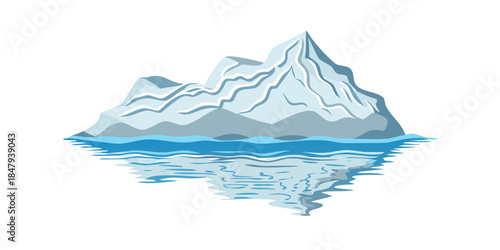 Serene mountain reflection