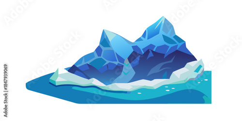 Iceberg floating in ocean