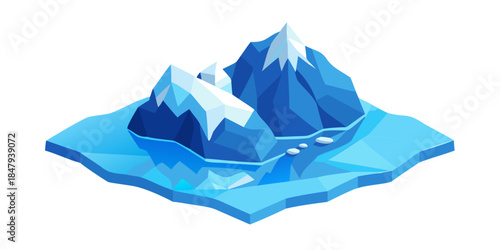 Geometric mountain landscape