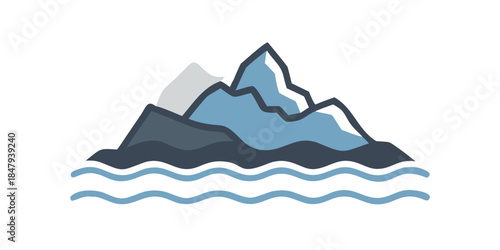 Mountains rising from water
