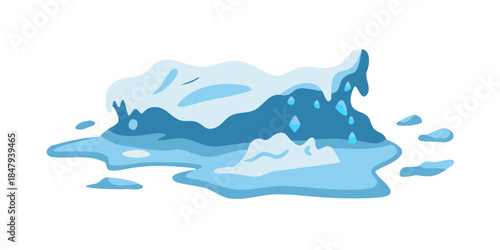 Spilled blue liquid on white surface