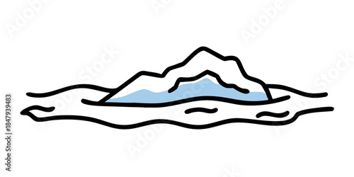 Simple mountain silhouette