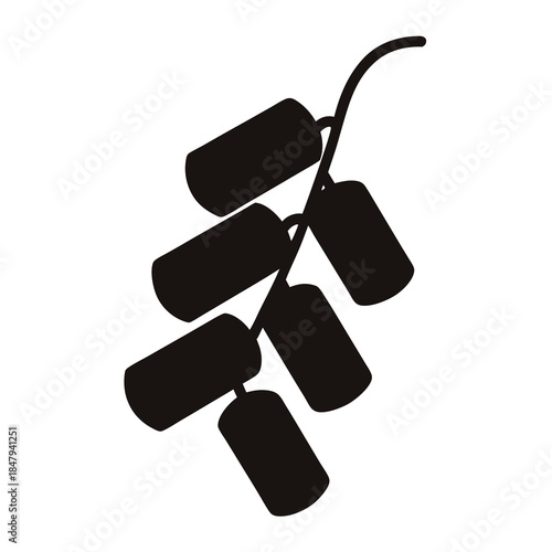 Stylized black firecracker string design often used for Chinese New Year