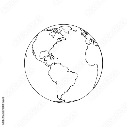 Illustration of earth's continents