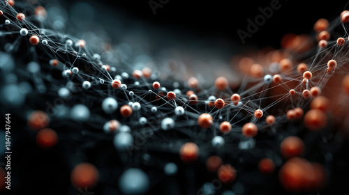 Fragmented glowing data network breaking apart contrasted with stable luminous geometric AI governance framework in dark digital space cinematic vibrant lighting