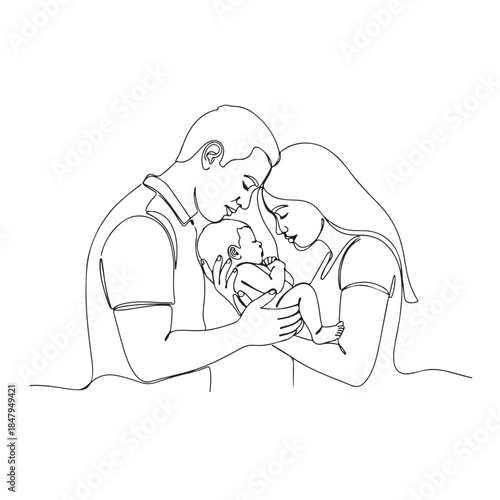 Loving family embrace