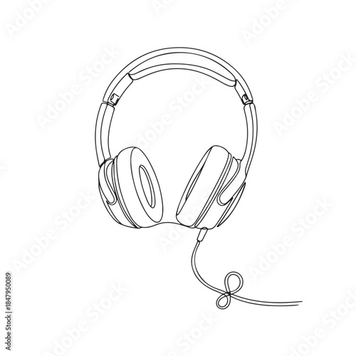 Illustrated headphones