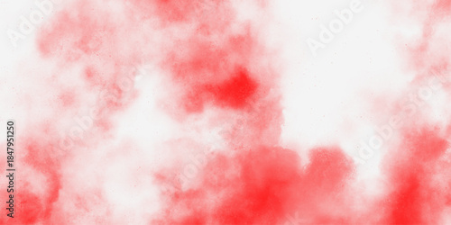 abstract powder splatted background. Red powder explosion on white background. Abstract colorful watercolor on white background. Digital art painting. Pattern for wallpapers, curtains .