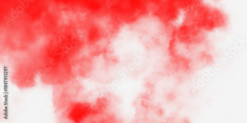 abstract powder splatted background. Red powder explosion on white background. Abstract colorful watercolor on white background. Digital art painting. Pattern for wallpapers, curtains .