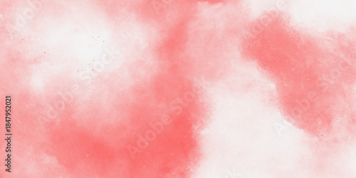abstract powder splatted background. Red powder explosion on white background. Abstract colorful watercolor on white background. Digital art painting. Pattern for wallpapers, curtains .