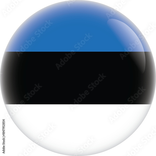 Estonia flag in Circular Format
