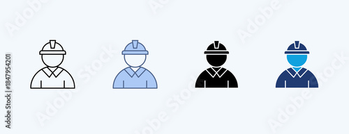 Civil Works Multiple Icon Illustration Vector