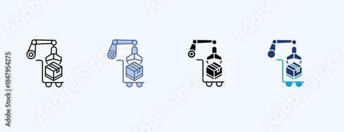 Material Supply Multiple Icon Illustration Vector
