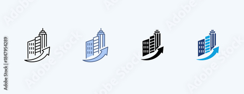 Urban Development Multiple Icon Illustration Vector
