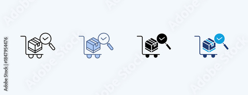 Quality Control Multiple Icon Illustration Vector