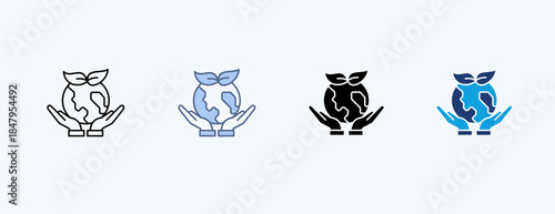 Environmental Impact Multiple Icon Illustration Vector