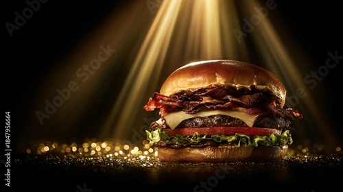 burger spotlight gold ray