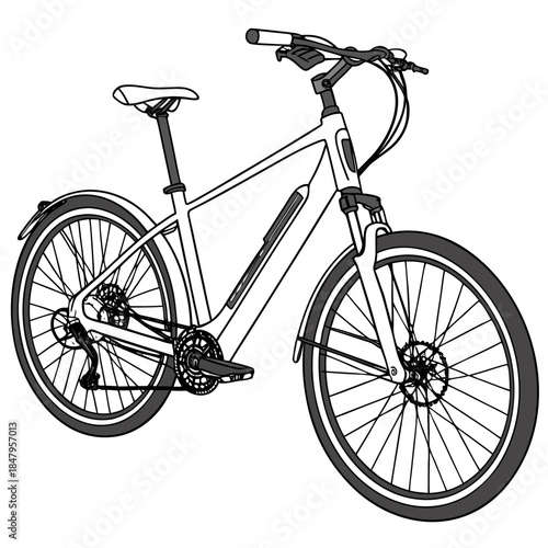 Realistic step over commuter e bike belt drive bicycle
