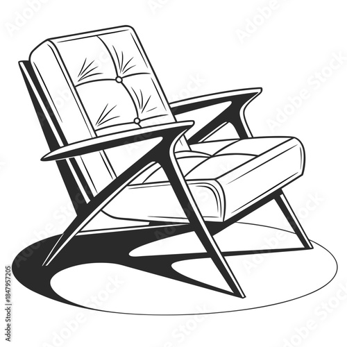 Line mid century modern sofa chair armchair furniture