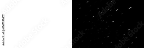 A visual representation of contrasting heavy and light precipitation effects on a black background isolated on transparent background