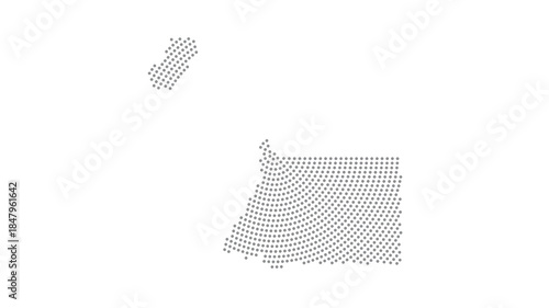 Equatorial Guinea Stylized halftone dot map with concentric circular pattern