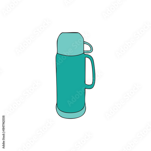 Thermos bottle vector illustration