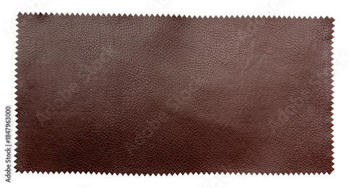 Cuadro en lienzo A piece of leather on a white background. Brown skin isolate
