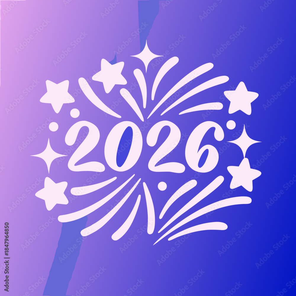 Obraz premium Celebrating the year 2026 with fireworks