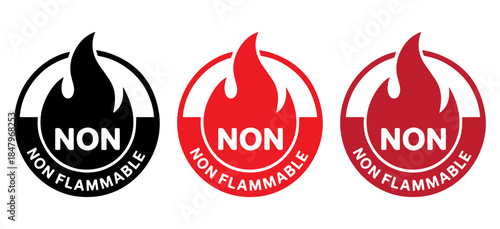 Non flammable badge set, Non flammable stamp set, Non flammable logo stamp