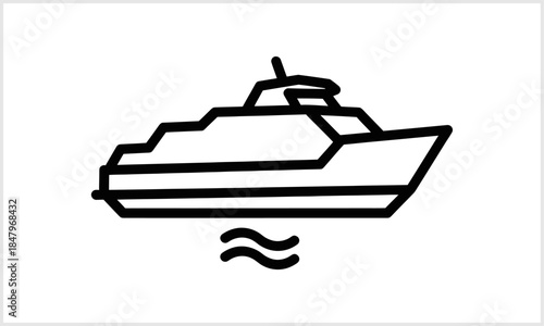 Vessel Icon: A minimalist icon of a vessel navigating the aquatic expanse. Simple lines capture a sense of movement.