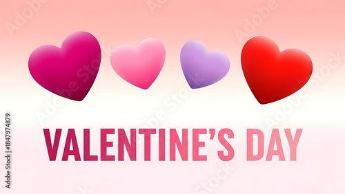 Valentines Day banner with cute hearts symbolizing love and affection and pastel background a celebration of relationships and romantic connections suitable for posters and cards