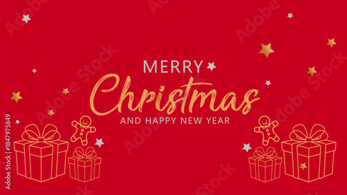Modern universal artistic template, Christmas greeting card for corporate holidays, abstract background design, vector illustration.