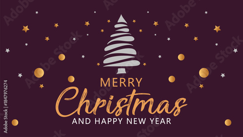 Modern universal artistic template, Christmas greeting card for corporate holidays, abstract background design, vector illustration.