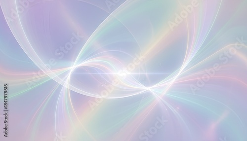 Abstract Light Trails Soft Pastel Colors Swirling Energy And Motion Gentle Glow Delicate Aurora Background