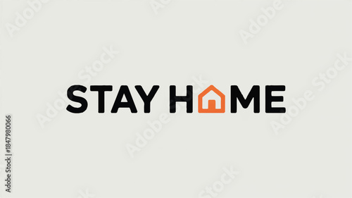 A minimalist logo design featuring the text STAY HO E in black sans-serif capital letters. 