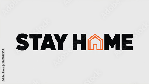 A minimalist logo design featuring the text STAY HO E in black sans-serif capital letters. 