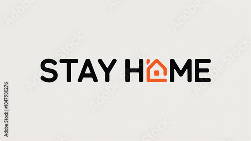 A minimalist logo design featuring the text STAY HO E in black sans-serif capital letters. 