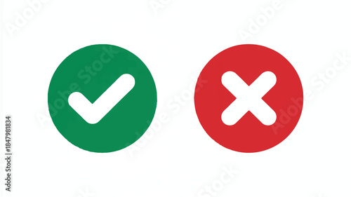 A simple graphic design showing two circular icons side by side against a white background