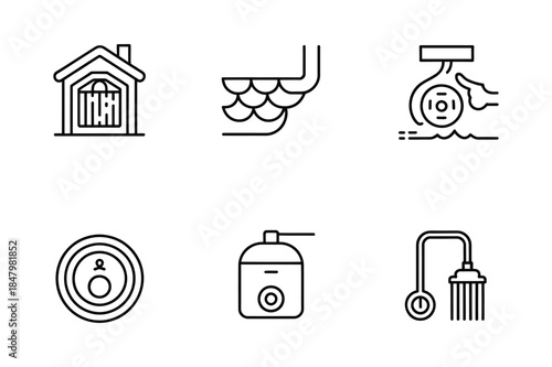 Household appliance icons