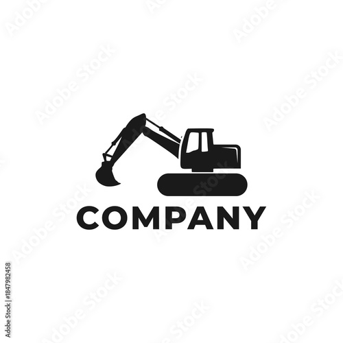 excavator logo design, excavation, contractor, project, vector, construction, heavy equipment, equipment, logo, vehicle, design, machinery, industrial, machine, loader, bulldozer, business